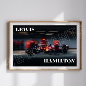 LEWIS HAMILTON Ferrari Car 11x17 Art Print